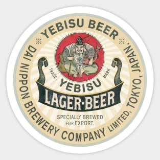 Vintage Yebisu Beer 2 by Buck Tee Sticker